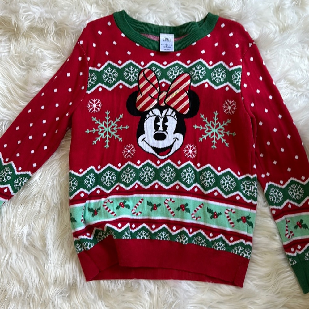 Disney Minnie Mouse 100% cotton Christmas sweater